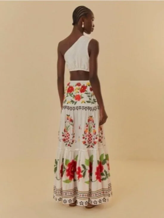 Farm Rio Embroidered Carmina Floral Maxi Dress - Picture 2 of 16